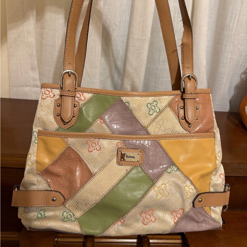 Multicolor Patchwork Shoulder Bag - image 1
